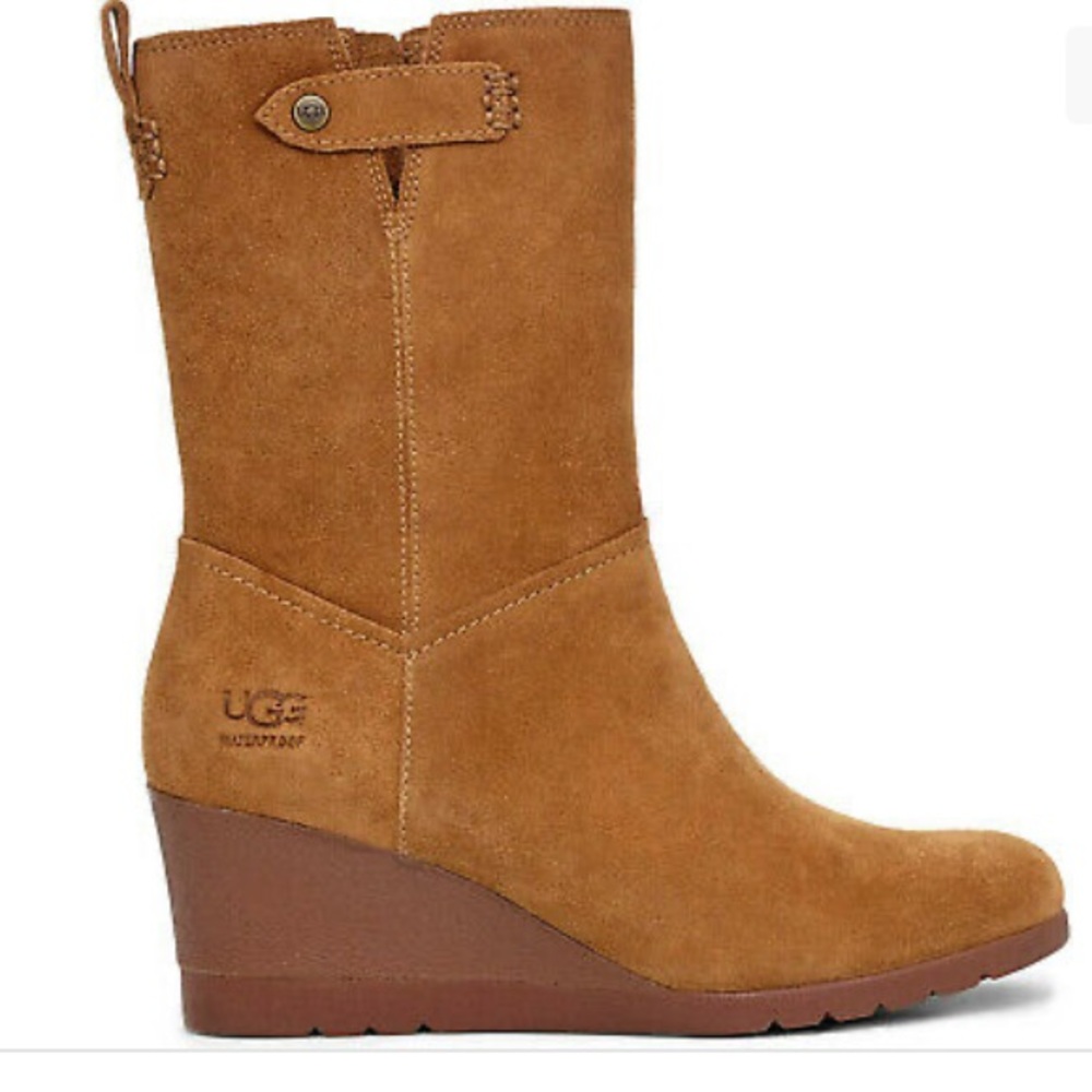 Ugg Potrero Waterproof Wedges Suede Bootie